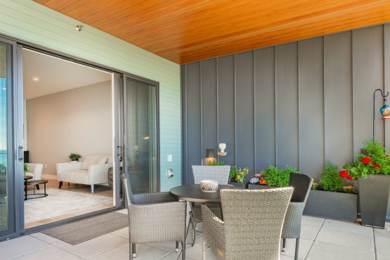 Concrete Patio with T&G Ceiling (#2539)| Pearl Remodeling