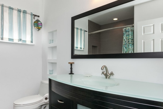 Black Bathroom Remodel in Van Nuys (#1222)| Pearl Remodeling