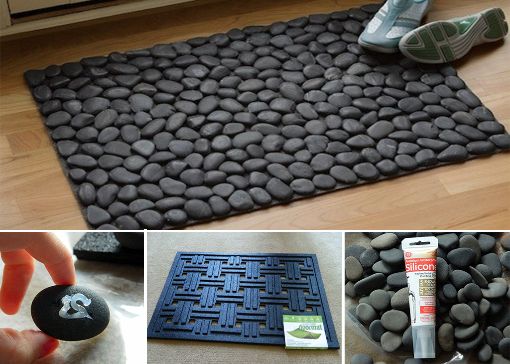 diy bathmat stone